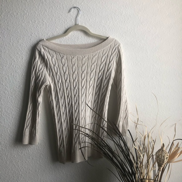 Xsmall 3/4 cable knit sweater blouse - Picture 4 of 5